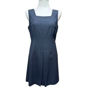 Vintage 90s AKA Eddie Bauer Sleeveless Wool Dress Black 12 Petite